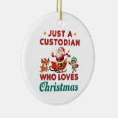 クリスマスを愛する保護者にすぎない セラミックオーナメント (右)