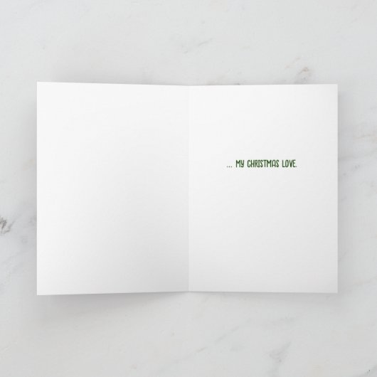 クリスマスを愛する夫のために シーズンカード (内部)