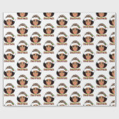 クリスマスを愛する女の子 ラッピングペーパー (フラット)