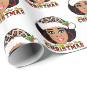 クリスマスを愛する女の子 ラッピングペーパー (ロールコーナー)