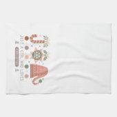 クリスマスを愛する女の子Pastel Boho キッチンタオル (横)