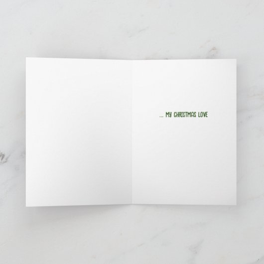 クリスマスを愛する妻のために シーズンカード (内部)