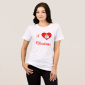 クリスマスを愛する 聖家族 キリスト教 トライブレンドTシャツ (正面全面)