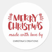 クリスマスを愛を込めて ラウンドシール (正面)