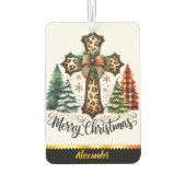 クリスマスを持つ休日のお洒落精神 カーエアーフレッシュナー (裏面)