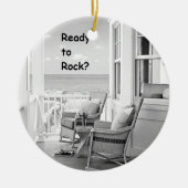 **クリスマスを揺るがす準備ができている***クリスマスの飾り セラミックオーナメント (正面)