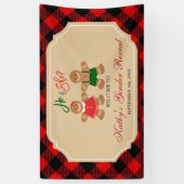 クリスマスを明らかにするジンジャーブレッドの休日ジェンダー 横断幕 (縦)