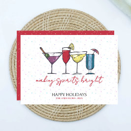 クリスマスを明るくするカクテル ホリデーカード