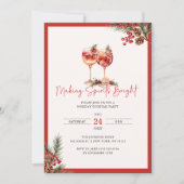 クリスマスを明るくするホリデーカクテル 招待状 (正面)