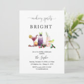 クリスマスを明るくする ホリデー カクテル パーティー 招待状 (スタンド正面)