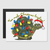 クリスマスを明るくする！漫画の亀の磁石 (正面/裏面)