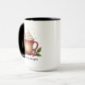 クリスマスを明るく楽しくするコーヒー マグカップ (正面左)