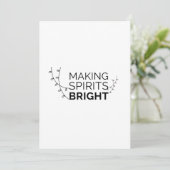 クリスマスを明るく - モダンなホリデータイポグラフィ シーズンカード (スタンド正面)