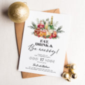 クリスマスを楽しくお祝いしよう！ ドリンクパーティーの招待状 招待状