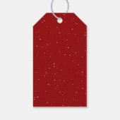 クリスマスを楽しく彩るダークレッドのパーソナライズドホリデー ギフトタグ (裏面)