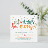 クリスマスを楽しく祝おう！カクテルパーティーのご案内 招待状 (スタンド正面)