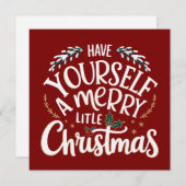 クリスマスを楽しく過ごして シーズンカード (正面/裏面)