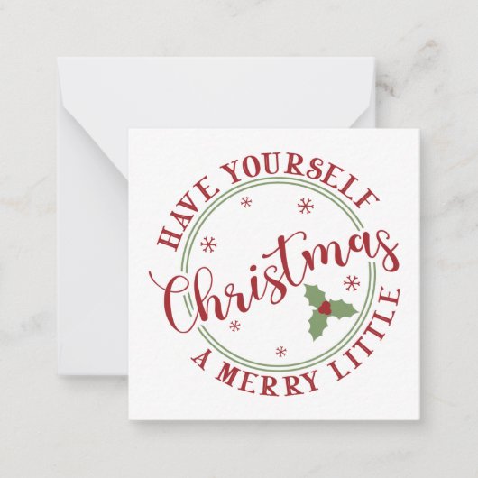 クリスマスを楽しく過ごして ノートカード (正面)