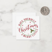 クリスマスを楽しく過ごして ノートカード (正面/裏面インサイチュ)