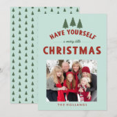 クリスマスを楽しく過ごすためのカード 招待状 (正面/裏面)