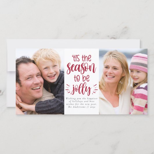 クリスマスを楽しく過ごそう! フォトコラージュ ホリデーシーズン シーズンカード (正面)