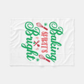 クリスマスを楽しく お菓子作りで 気持ちも明るく フリースブランケット (正面(横))