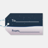 クリスマスを楽しみながら可愛い雪だるま ギフトタグ (裏面横)