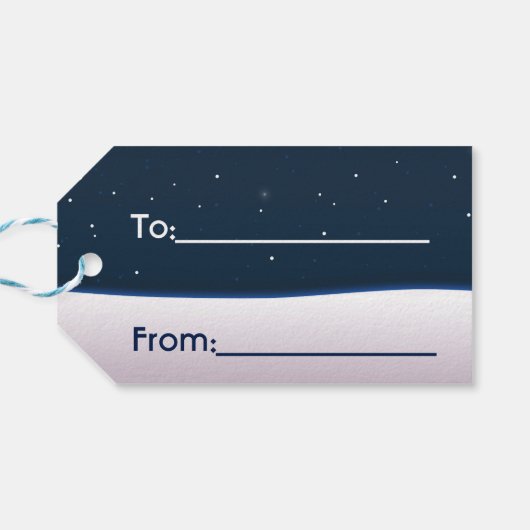 クリスマスを楽しみながら可愛い雪だるま ギフトタグ (裏面横)