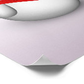 クリスマスを楽しみながら可愛い雪だるま ポスター (角)