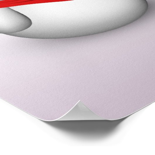 クリスマスを楽しみながら可愛い雪だるま ポスター (角)