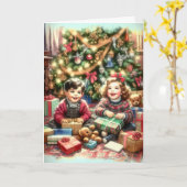 クリスマスを楽しみながら カード (黄色い花)