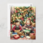 クリスマスを楽しみながら ポストカード (正面/裏面)