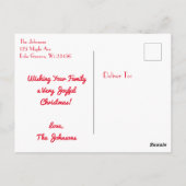 クリスマスを楽しみながら ポストカード (裏面)