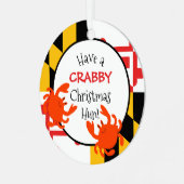 クリスマスを楽しむパーソナライズされた。 メタルオーナメント (正面左)