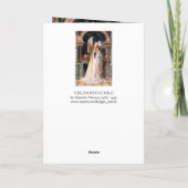 クリスマスを楽しむ子供と天使を持つヴァージン シーズンカード (裏面)