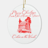 . .クリスマスを楽しむ我が家からクリスマス セラミックオーナメント (左)