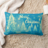 クリスマスを楽しむ魔法のクリスマスツリー ランバークッション (ブランケット)