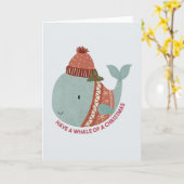 クリスマスを楽しむ カード (黄色い花)