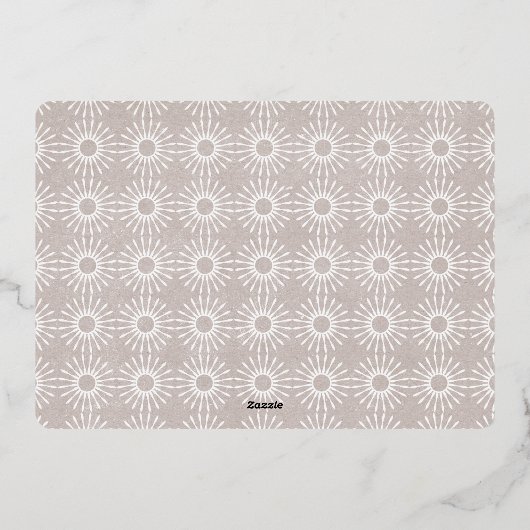 クリスマスを楽しむ |フルフォト |金属フレーム 箔シーズンカード (裏面)