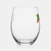 クリスマスを楽しめユーモアのあるよう ステムなしワイングラス (右)