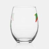 クリスマスを楽しめユーモアのあるよう ステムなしワイングラス (左)