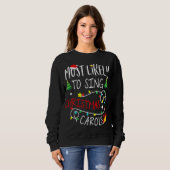 クリスマスを歌うためにクリスマスシャツが最も多い スウェットシャツ (正面フル)