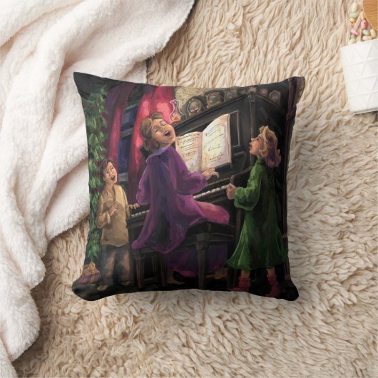 クリスマスを歌う クッション (ブランケット)