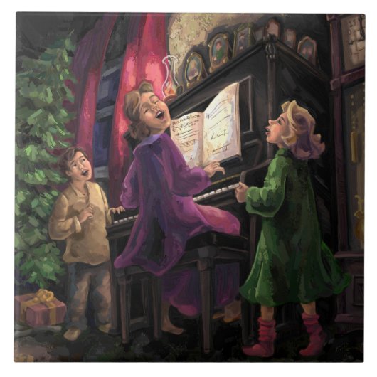 クリスマスを歌う タイル (正面)