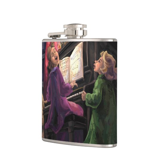 クリスマスを歌う フラスク (左)