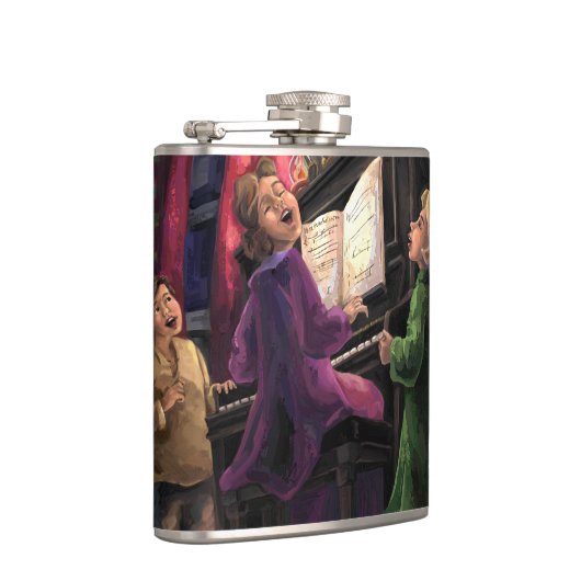 クリスマスを歌う フラスク (右)