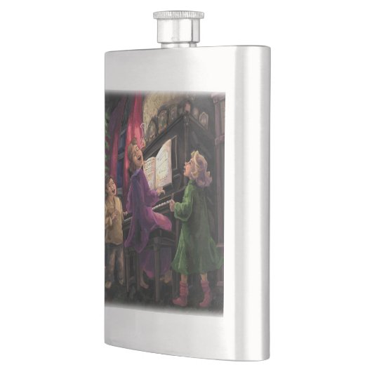 クリスマスを歌う フラスク (左)