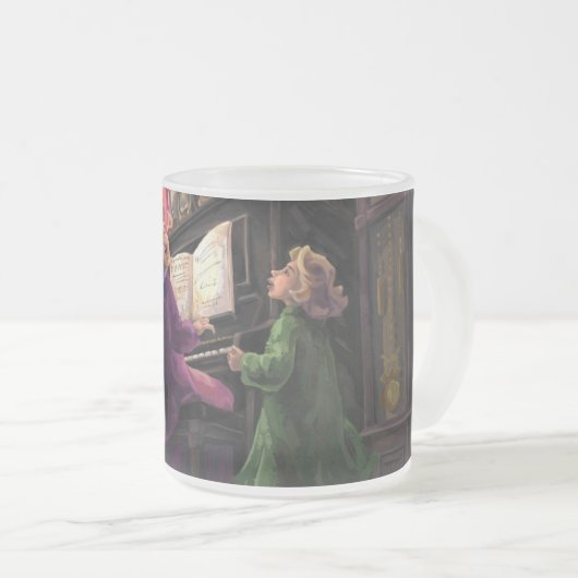 クリスマスを歌う フロストグラスマグカップ (正面右)