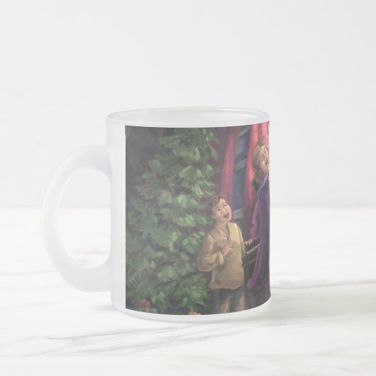 クリスマスを歌う フロストグラスマグカップ (左)