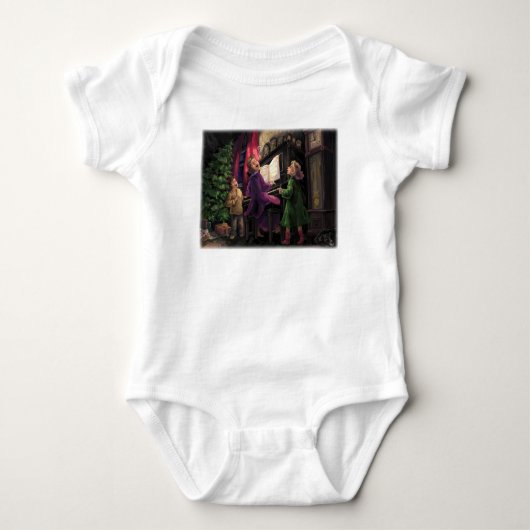 クリスマスを歌う ベビーボディスーツ (正面)